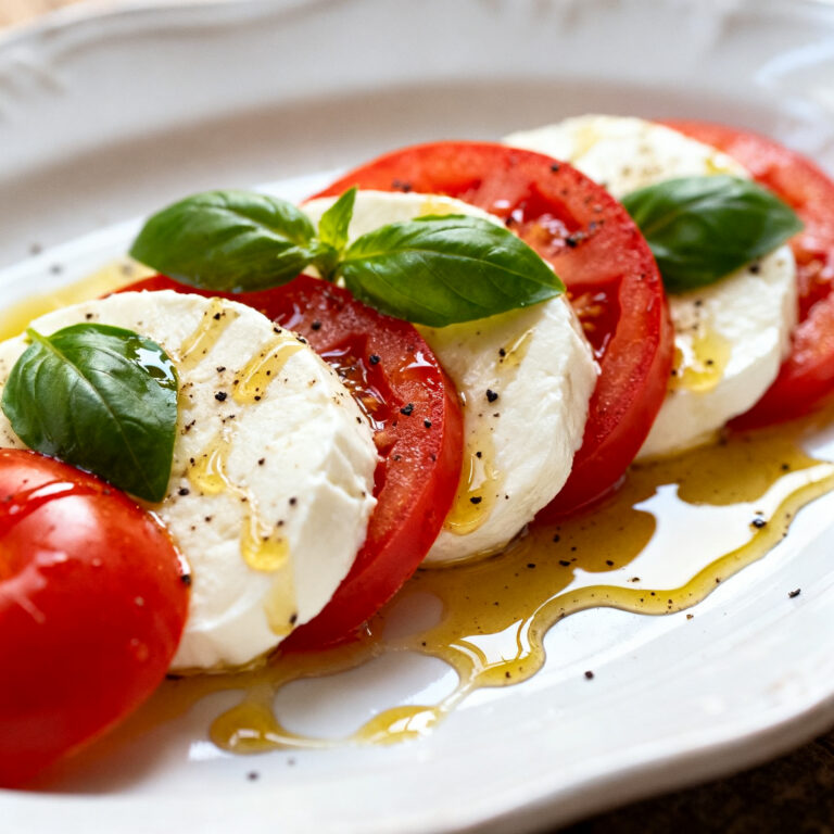 Basil Vinaigrette Caprese Salad