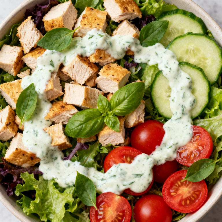 Basil Ranch Dressing Chicken Salad Bowl