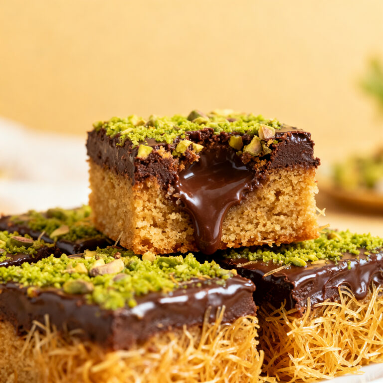 Pistachio Dubai Chocolate Blondies (With the Crunch That Actually Survives Baking)
