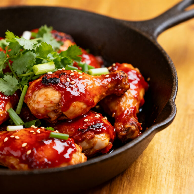 Korean Gochujang Glazed Chicken Skillet