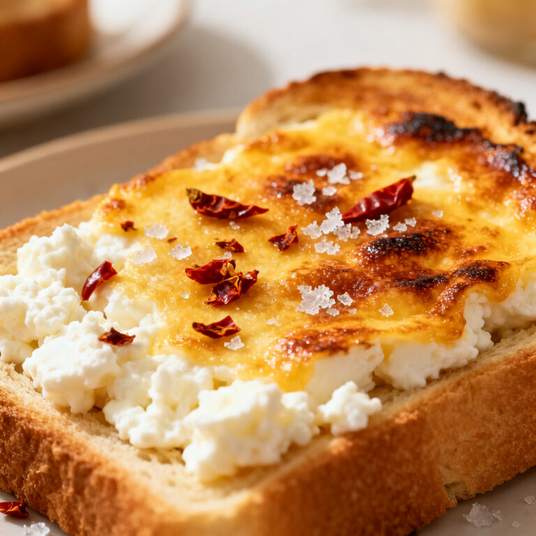 Broiled Cottage Cheese Toast (The No-Grit Trick)