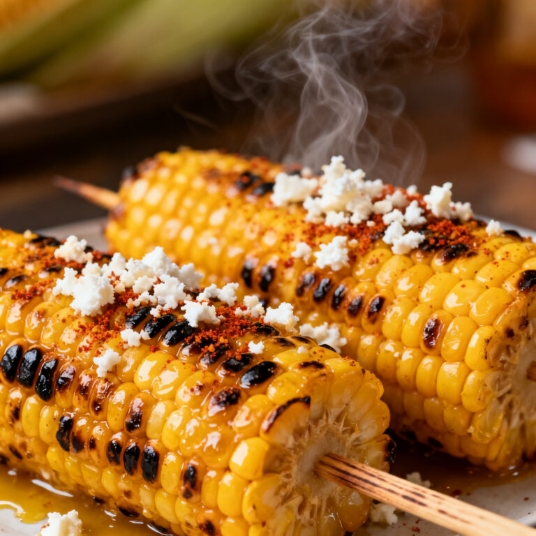 Charred Elote Street Corn Skewers