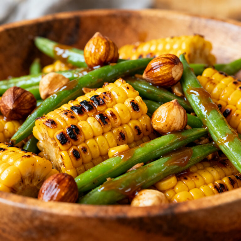 Sweet Corn & Green Bean Salad with Hazelnuts – Easy Cookout Side