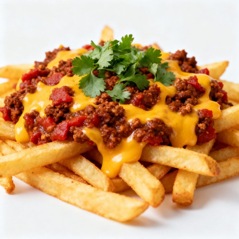Loaded Chili Cheese Fries (The Cheese-Barrier Method for Crispy Fries)